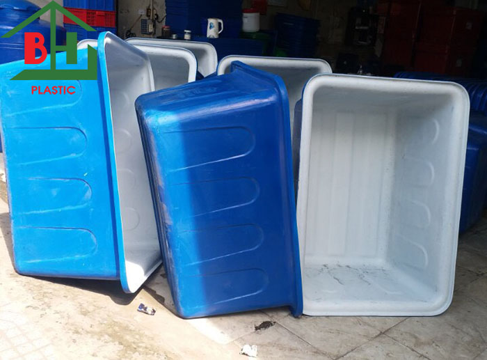 Bán thùng nhựa vuông 100 lít, thùng nhựa chữ nhật 100L giá rẻ