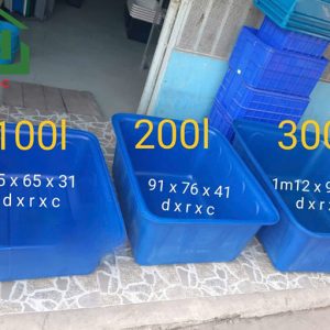 Bán thùng nhựa chữ nhật 300 lít giá rẻ