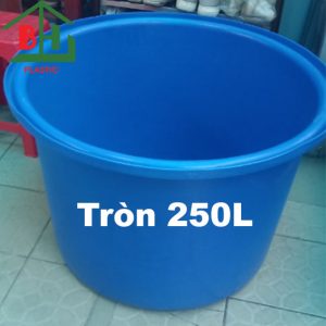 Bán thùng nhựa tròn 250 lít giá rẻ