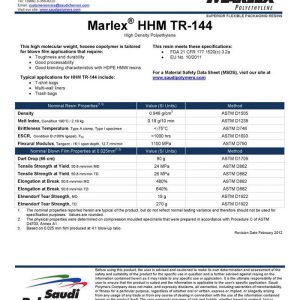 HẠT NHỰA HDPE TR144 SAUDI giá rẻ